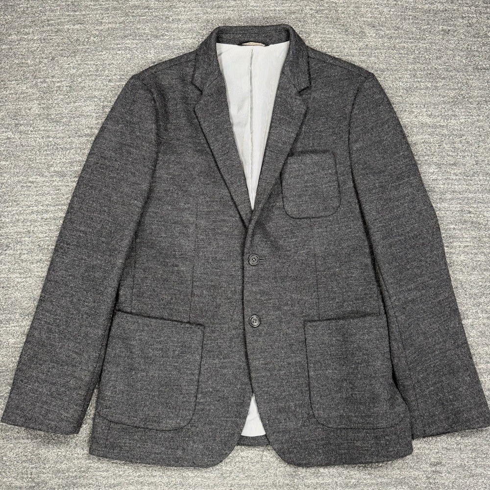 Banana Republic Tailored Slim Fit Blazer Men 42R Wool Blend Gray Sport Coat